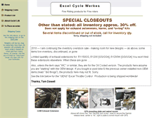 Tablet Screenshot of excelcyclewerkes.com